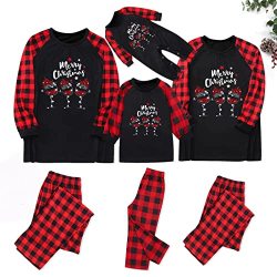 Christmas Family Matching Pajamas Xmas Red Wine Glass Sleepwear For Family Women Men Kid Baby Clothes Set