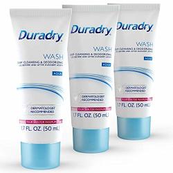 Wash Duradry 50ML Odor Control - Deep Cleansing And Deodorizing. Neutralizes And Controls Odors While Nourishing Your Skin 3-PACK