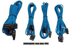 - Premium Individually Sleeved Flexible Paracorded Modular Cable Starter Kit - Blue