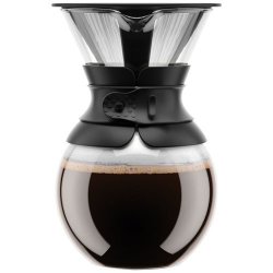 Bodum Coffee Maker Pour Over Coffee Maker With Permanent Filter Black Band 34 Ounce