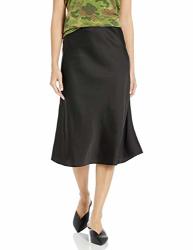 The Drop Women's Maya Silky Slip Skirt Black S