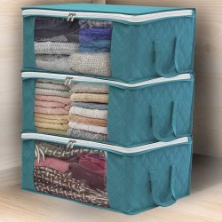 Waterproof Large Capacity Storage Bag For Clothes & Quilts - Durable Space-saving Organizer With Zipper For Home Closet Dorm - Ideal For Bedding Comforters Blankets