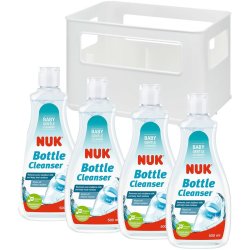 Nuk 4 X 500ML Bottle Cleanser With Free Crate
