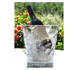 4 Wine Glasses 430ML & 1.5 Litre Glass Ice Bucket - White Wine Gift Set