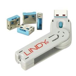 Lindy USB Port Blocker - Pack Of 4 Blue 40452