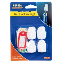 Adhesive Key Hookswith Key TAGSX4