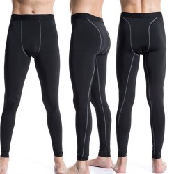 Men Sports Pants Base Layers Tights Compression Long Pants For Training Fitness