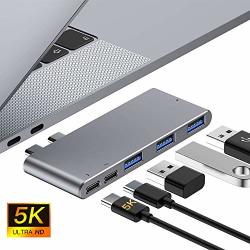 Mokai Start Thunderbolt 3 Dock 5-IN-1 USB C To Thunderbolt 3 HUB-5K@60HZ Video Display 40GB S 100W Charging 3 USB 3.0 Ports 1 Usb-c Data