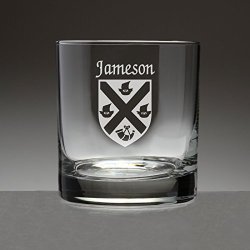 Jameson Irish Coat Of Arms Tumbler Glasses - Set Of 4 Sand Etched