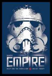 Star Wars Galactic Empire Print On Frame.