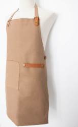 Pdj Cotton Canvas & Leather Aprons Beige