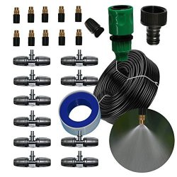 Bangder Leak Proof Copper Misting System- Misters For Patio Gazebos Backyard Cooling Pool And Play Areas 33FT-3 8" Tubing