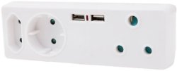 Ellies - 3 Way Adaptor With USB