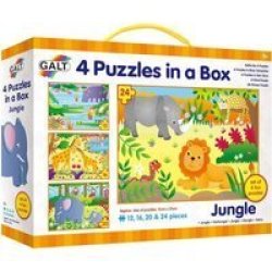 GALT Toys 4 Puzzles In A Box - Jungle