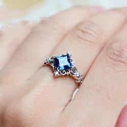 Tripmark Vintage Ring Tanzanite 925 Silver Sapphire Ring Women Wedding Engagement Size 6-10 6
