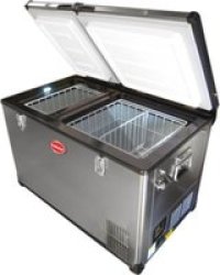 Snomaster - 66L Dual Compartment Stainless Steel Fridge freezer Ac dc