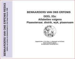 Bewaarders Van Ons Erfenis - Deel 32 A Indeks - Drakenstein Heemkring 2012