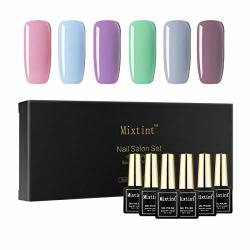 Mixtint Nail Gel Polish Gift Box Set Of Pink Blue Green Purple Grey Colors Soak Off Uv LED Gel Polish Set 009
