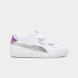 Puma Junior Pre-school Smash 3.0 Star Glow White silver pink Sneakers