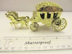 12PC Horse Carriage 5" Display Trinket Wedding Favors Box party gift A3-GOLD Us Seller Ship Fast