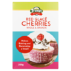 Whole & Broken Red Glac Cherries 200G