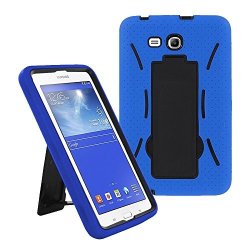 2014 Samsung Galaxy Tab 3 Lite 7.0 7 Inch T110 Case Kuteck Armor Hard Box Hybrid Protective Cover Case W Built In Stand For