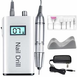 Nail Drill Machine Rechargeable 30000RPM - Ejiubas Portable Nail Drill Professional Electric Nail File E File Acrylic Nail Drills To Easy Remove Acrylic Nails