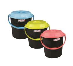 Bucket Plastic 14L With Lid 3 Pack
