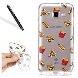 Galaxy J7 2016 Transparent Case Silicone Bumper For Samsung Galaxy J7 2016 Leecase Funny Stylish Ultrathin Cartoon Hamburgers Crystal Clear Bumper Case Cover For