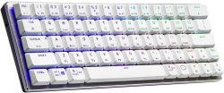 Cooler Master - SK622 Rgb Bluetooth wireless Keyboard White Brushed Aluminum 60% Portable Layout Blue Cherry Mx Low Profile Mechanical Keyboard