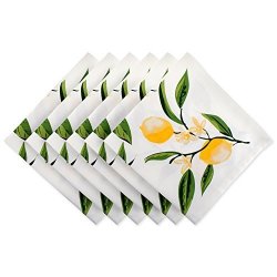 DII Oversized Cotton Napkin For Summer Bbq Fall Dinner Parties Special Occasions Or Everyday Use - 20X20" Lemon Bliss