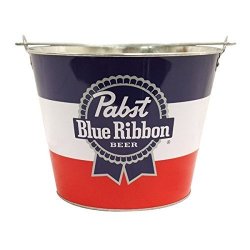Pabst Blue Ribbon Beer Metal Bucket Beer Ice Bucket
