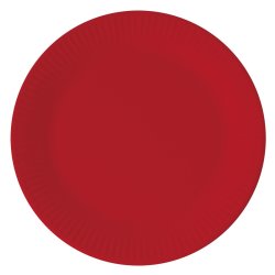 Eco Comp Ind Red Paper Plates Large 23CM