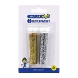 Marlin Kids Glitter 7G 2'S Gold & Silver Blister Card Pack Of 12