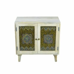 Colorful 2 Shelf Mandala Freestanding Cupboard Sotran Dekorativ