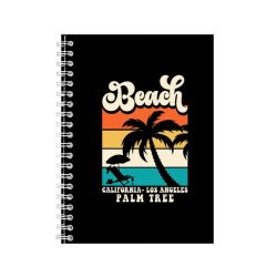 Pastel Chair A5 Notebook Spiral Lined Surfing Graphic Notepad Present 098