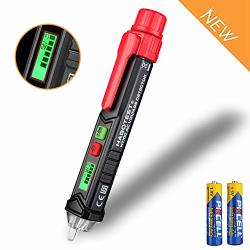 Dotsog Non-contact Voltage Tester Voltage Detector Pen With LED Flashlight And Warning Beeper Lcd Display Dual Range 12V-1000V 48V-1000V & Live null Wire Judgment Including Batteries