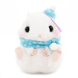 Amuse Hamster Keychain Toy Plushie Winter Special Cute Stuffed Animal Strap White Lmc
