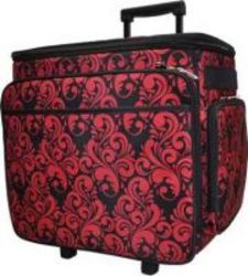 Everything Mary Rolling Tote - Red And Damask Black