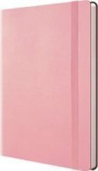 Bantex A5 Flexicover Journal Pu Notebook 160 Lined Cream Pgs 80GSM Pink