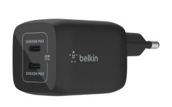 Belkin Boostcharge Pro Dual Port Usb-c Gan Mains Charger With Pps Technology 65W - Black