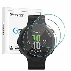3 Pack Orzero Tempered Glass Screen Protector Compatible For Garmin Forerunner 45 Forerunner 45S 2.5D Arc Edges 9 Hardness HD Anti-scratch Bubble-free Lifetime Replacement