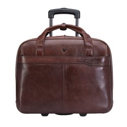 Brando Winchester 17" Leather Laptop Trolley
