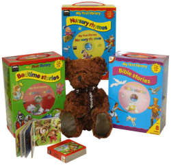My First Library And Cd Bundle With Teddy Bear