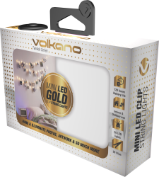 Volkano Twinkle Series Photo Clips With LED Lights - Gold
