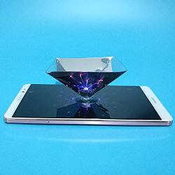 Aleminn 3D Holographic Phone Projector Displayer Smartphone Hologram Projector 3D Screen Hologram Pyramid Display Holographic Showcase Stars Hologram Projector For Diy