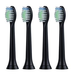 Sonicare Replacement Toothbrush Heads For Philips Sonicare Electric Brush Diamondclean HX6064 2 Series Plaque Control 3 Series Gum Health Flexcare Easyclean Healthywhite Proresults Black 4 Pack