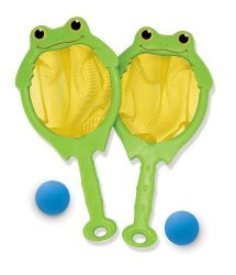 Melissa & Doug Sunny Patch Froggy Toss And Catch Net Game With 2 Balls