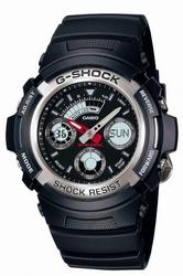 Casio G-shock Series 200M Analogue And Digital Wrist Watch - Black And Silver