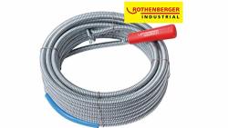 Rothenberger Industrial 072986E Spiral Drain Unblocker With Long Hanging Head 10 M Grey